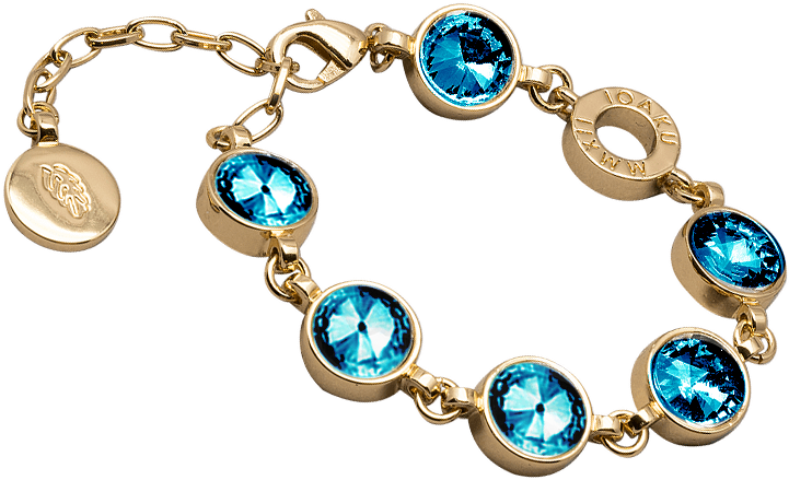 Ioaku The Galaxy Bracelet Gold Aqua - Bracelet (1000x880), Png Download