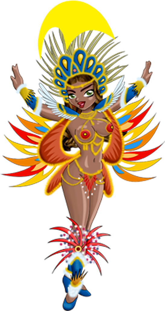 Passista De Carnaval Em Png - Passista De Escola De Samba Desenho (768x1024), Png Download