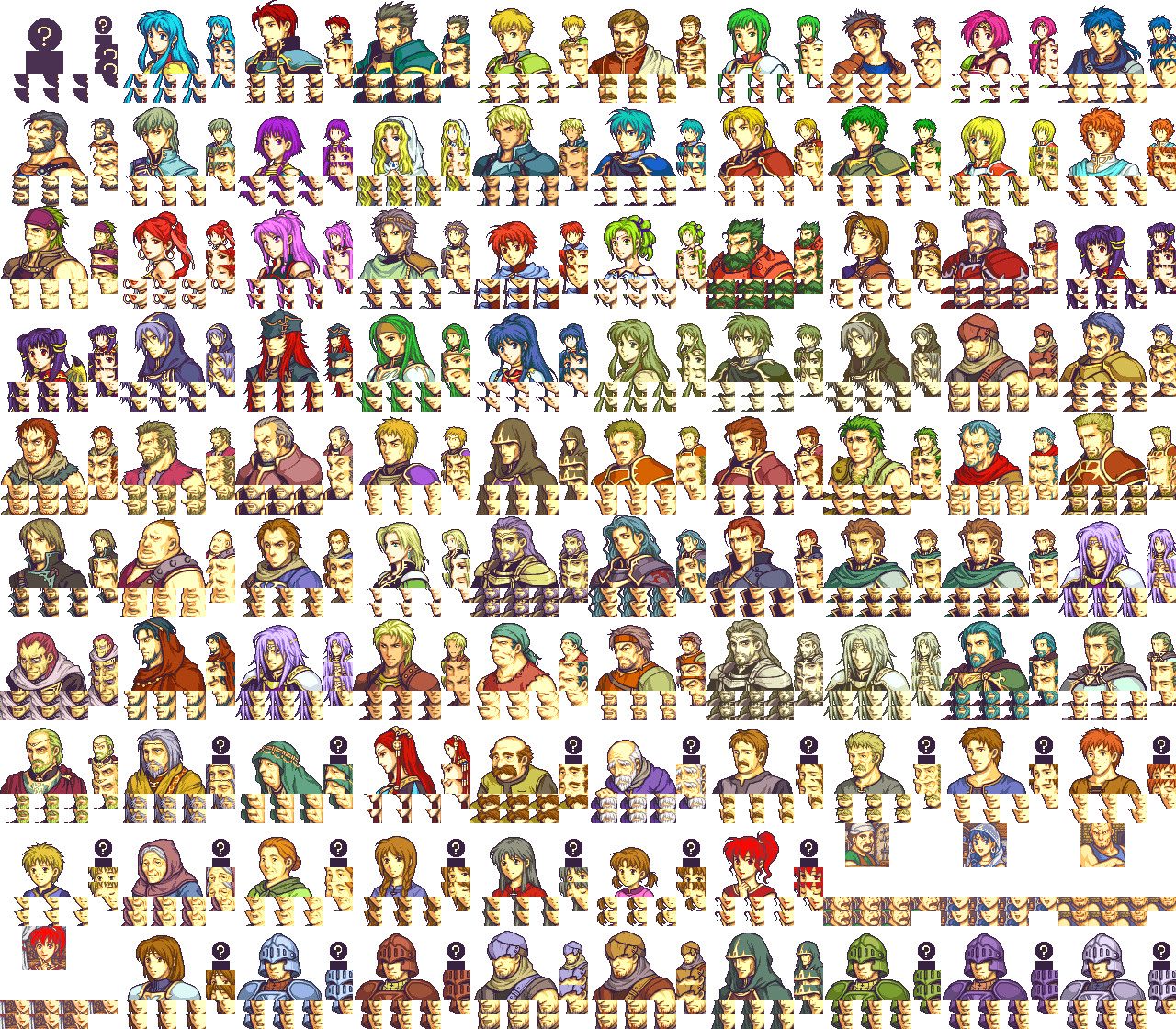 Faces - Fire Emblem Portraits Gba (1280x1120), Png Download.