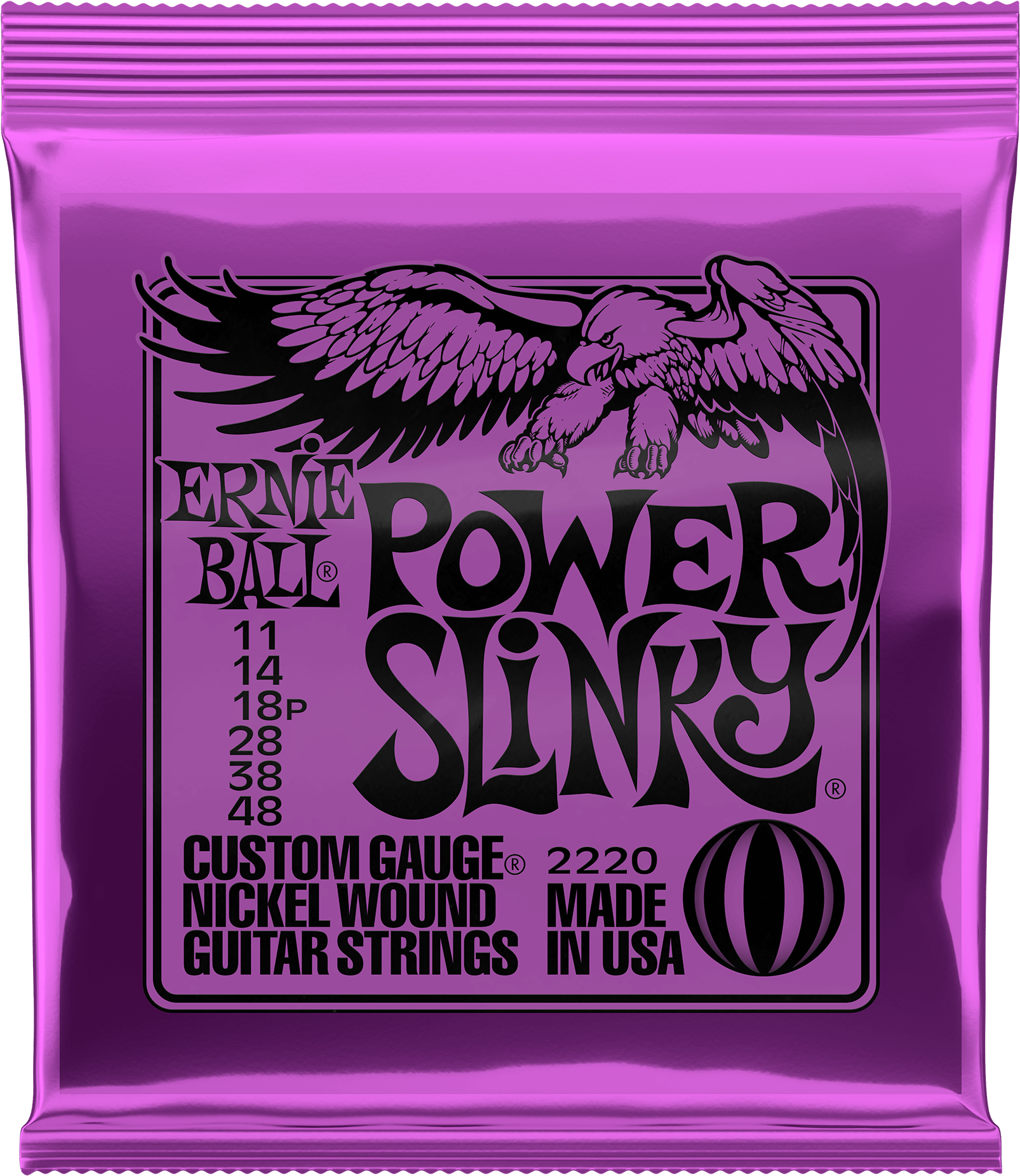 Power Slinky Nickel Wound Electric Guitar Strings - Ernie Ball Power Slinky Strings (2000x2000), Png Download