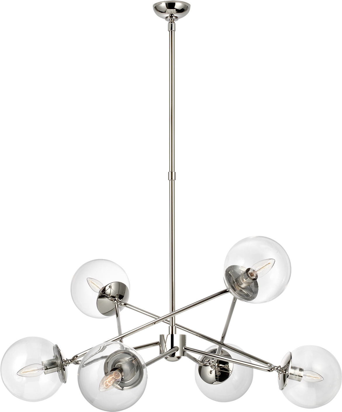 Turenne Large Dynamic Chandelier In Polished Nickel - Aerin Turenne Large Dynamic Chandelier (1440x1440), Png Download
