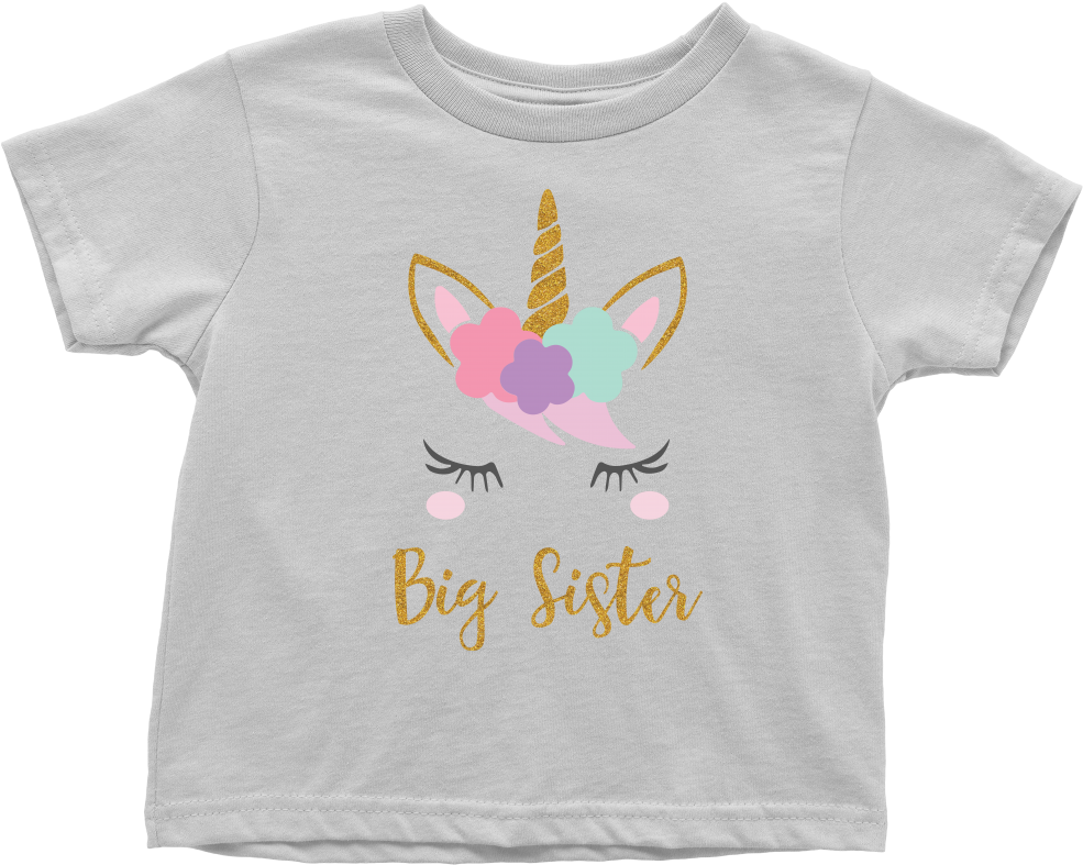Unicorn Big Sister Shirt, Toddler Big Sister Shirt - Christmas Elf Shirts (1000x1000), Png Download