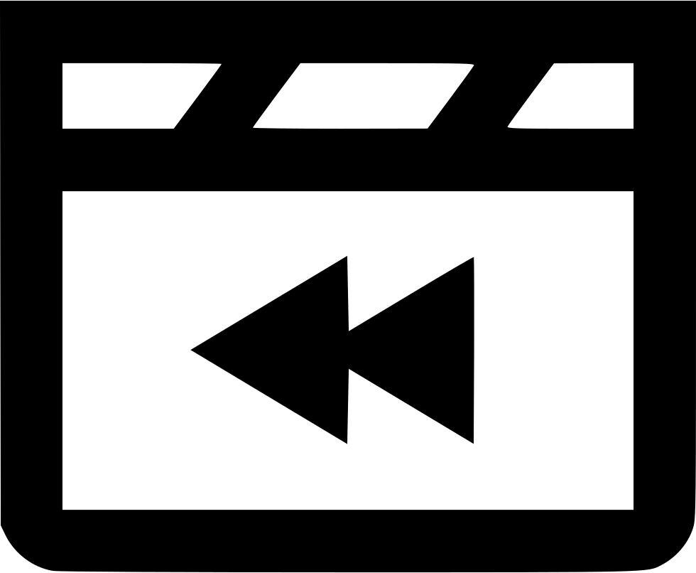 Clapboard Rewind Comments - Icon (980x806), Png Download