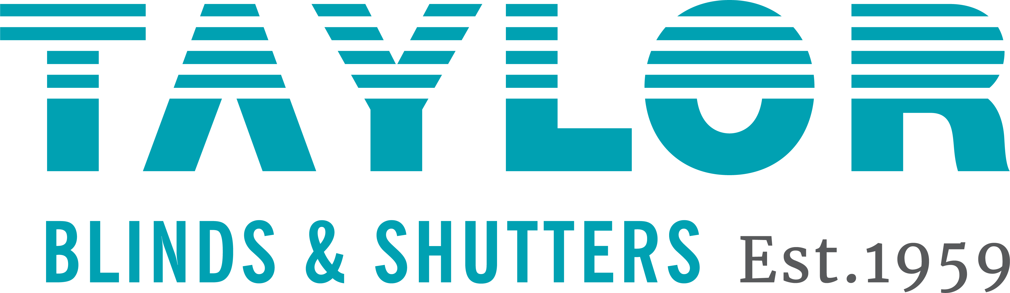 Taylor Blinds - Taylor Blinds Logo (3991x1161), Png Download