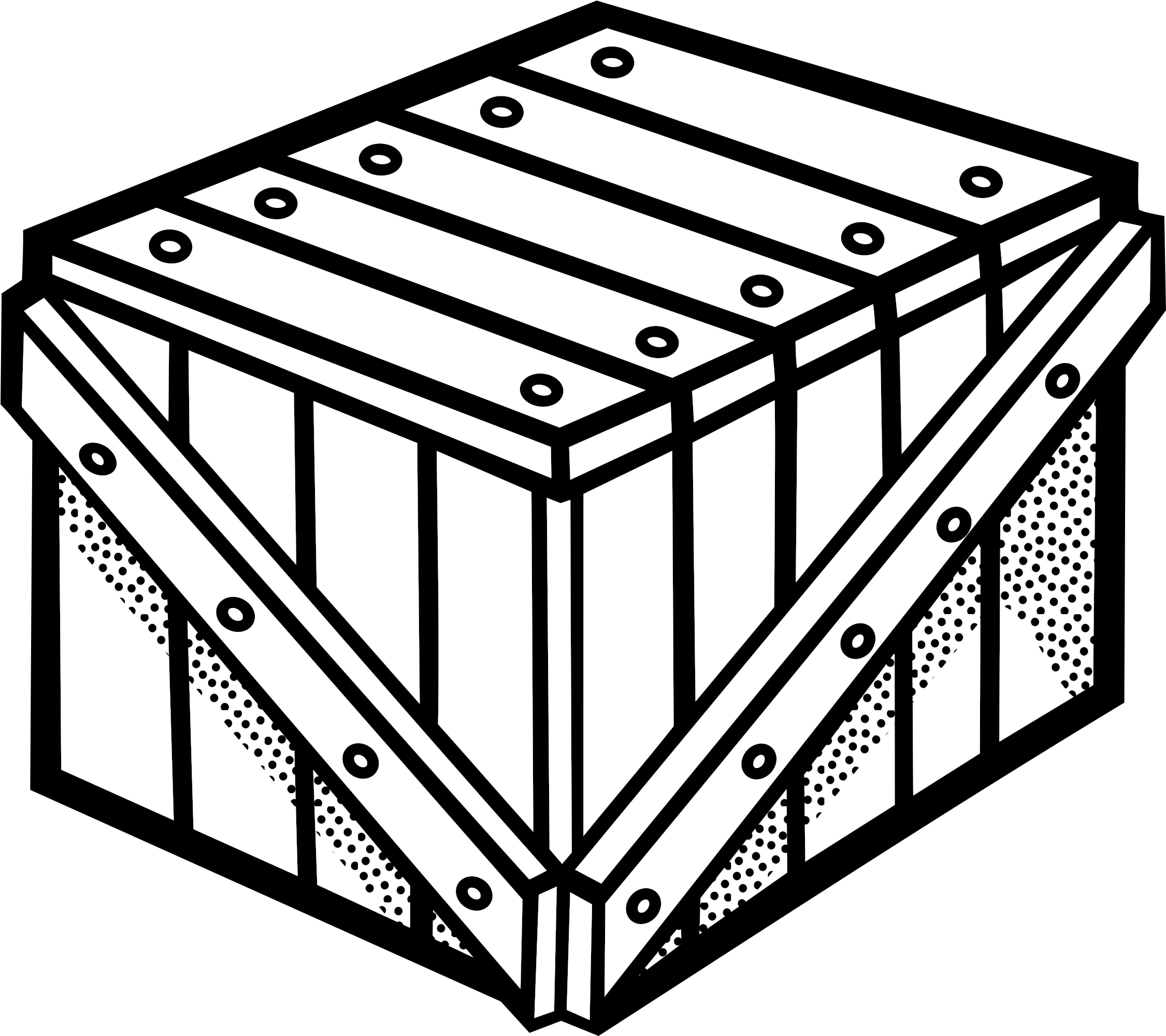 Crate - Crate Clip Art (2400x2148), Png Download