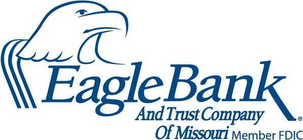 12395506 Eagle Bank And Trust Of Missouri - Eagle Bank And Trust Logo (600x299), Png Download
