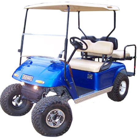 Our Inventory Changes Daily - Blue Golf Cart (447x450), Png Download