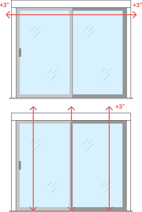 For Outside Mount Vertical Blinds, Measure The Width - Window Blind (548x818), Png Download