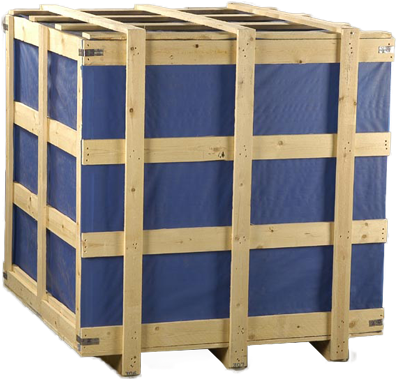 About Battened Round Timber Crates - Crate (623x411), Png Download