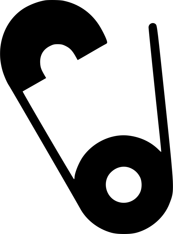 Safety Needle Pin Diaper Cloths Fabric Closed Svg Png - Clip Art (722x980), Png Download