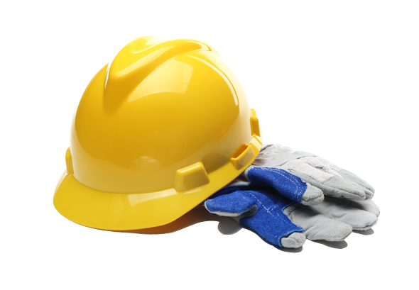 Safety Equipment Png Clipart - Hard Hat And Gloves (590x409), Png Download