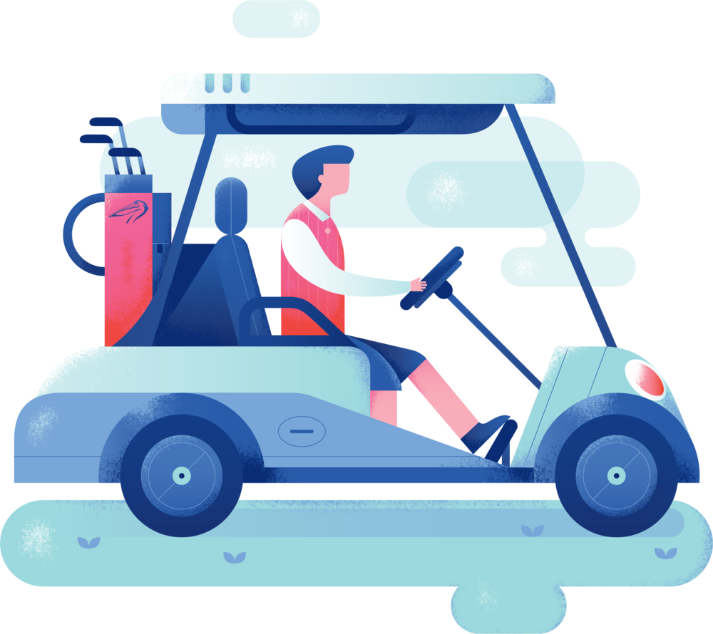 Golfcart - Golf (1000x890), Png Download