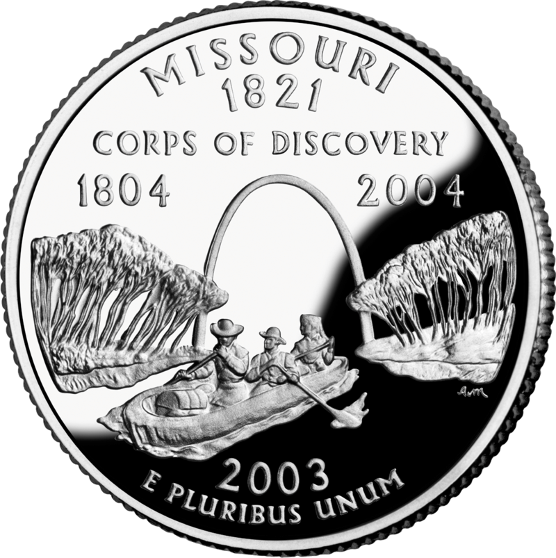 Missouri Quarter - 2003 Missouri Quarter (800x803), Png Download