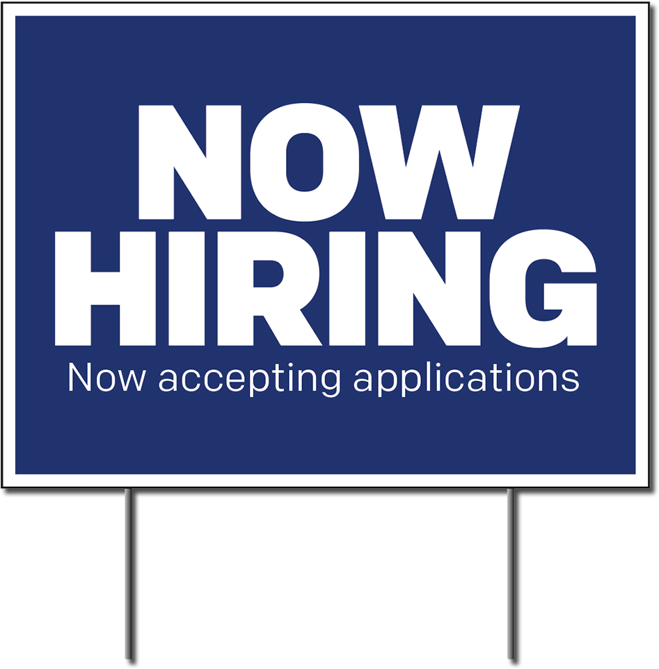 Lawn Sign 24" X 18" Other Colors Available - Looking For Salon Staff (979x1000), Png Download