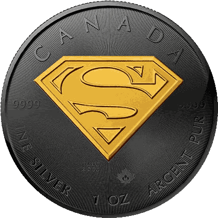 Silver Numismatic Superman Maple Shield - Superman Ruthenium (500x500), Png Download