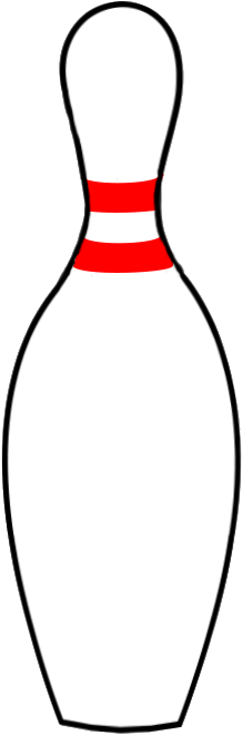 Bowling Clipart Transparent - Bowling Pin Clipart No Background (363x827), Png Download