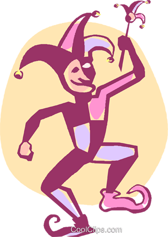 Court Jester Royalty Free Vector Clip Art Illustration - Court Jester (340x480), Png Download