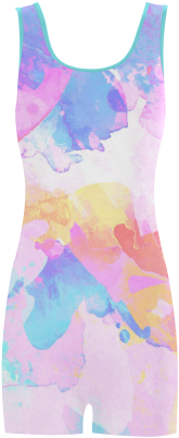 Colorful Watercolor Paint Spatter Abstract Art Classic - Active Tank (500x500), Png Download