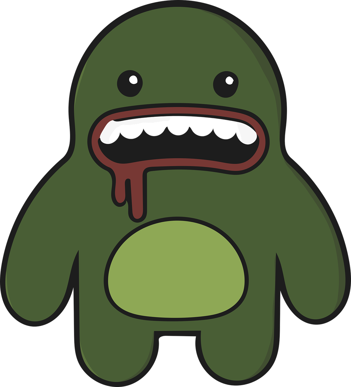 Banner Royalty Free Stock T Shirt Zombie Monster Transprent - Clip Art (1162x1280), Png Download