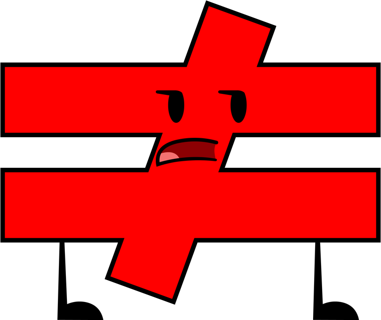 Not Equal Sign Clipart - Equal Not Equal Sign (763x641), Png Download