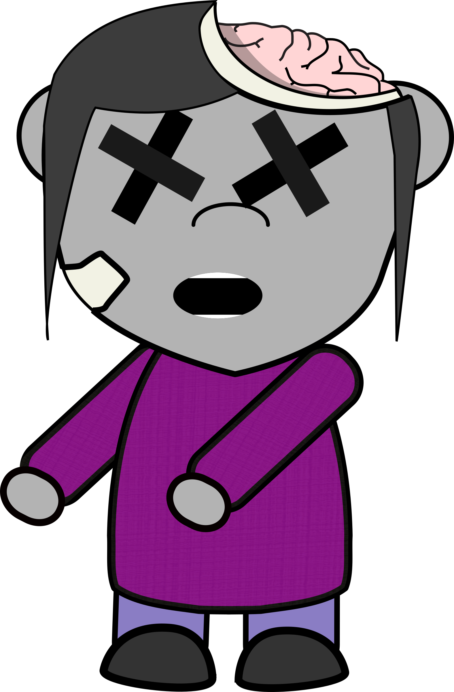 This Free Icons Png Design Of Chibi Zombie (1576x2400), Png Download