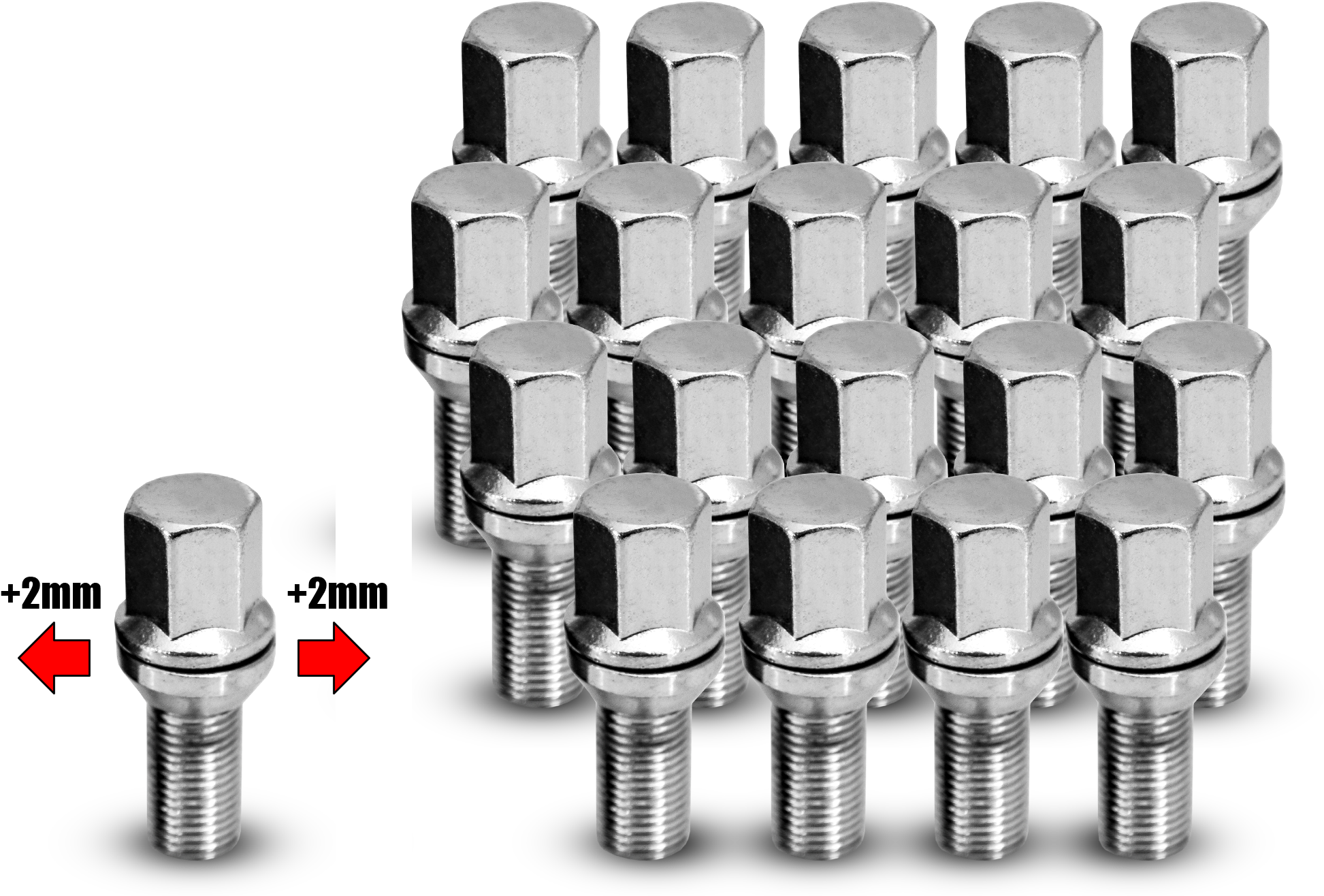 Pcd Adjusting Or "wobble" Bolts Chrome - Bolt (2500x1500), Png Download