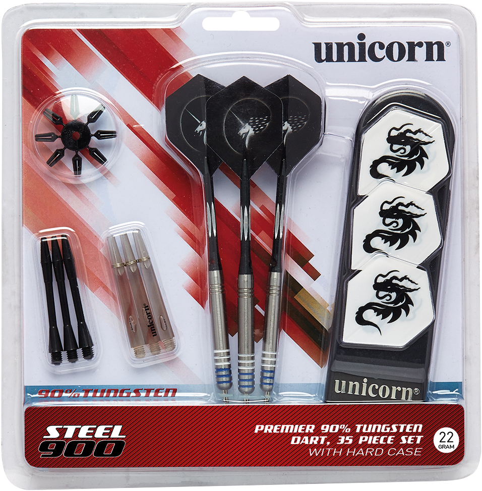 90% Tungsten 35 Piece Pack - Unicorn Steel 700 Dart Set (1220x1325), Png Download