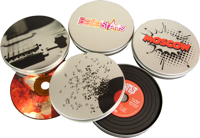 Cds In Printed Metal Tins - Music Decor Shower Curtain Set By Ambesonne, Abstract (700x491), Png Download