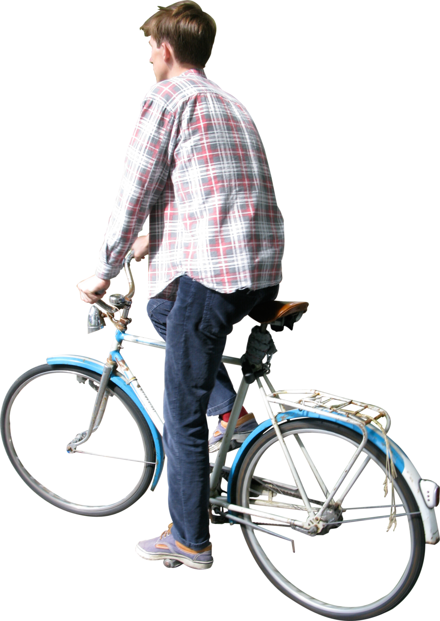 Man Biking - Bicycle People Png (908x1280), Png Download