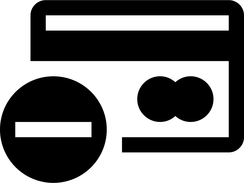 Credit Card With Minus Sign Comments - Иконки Оплата (980x736), Png Download