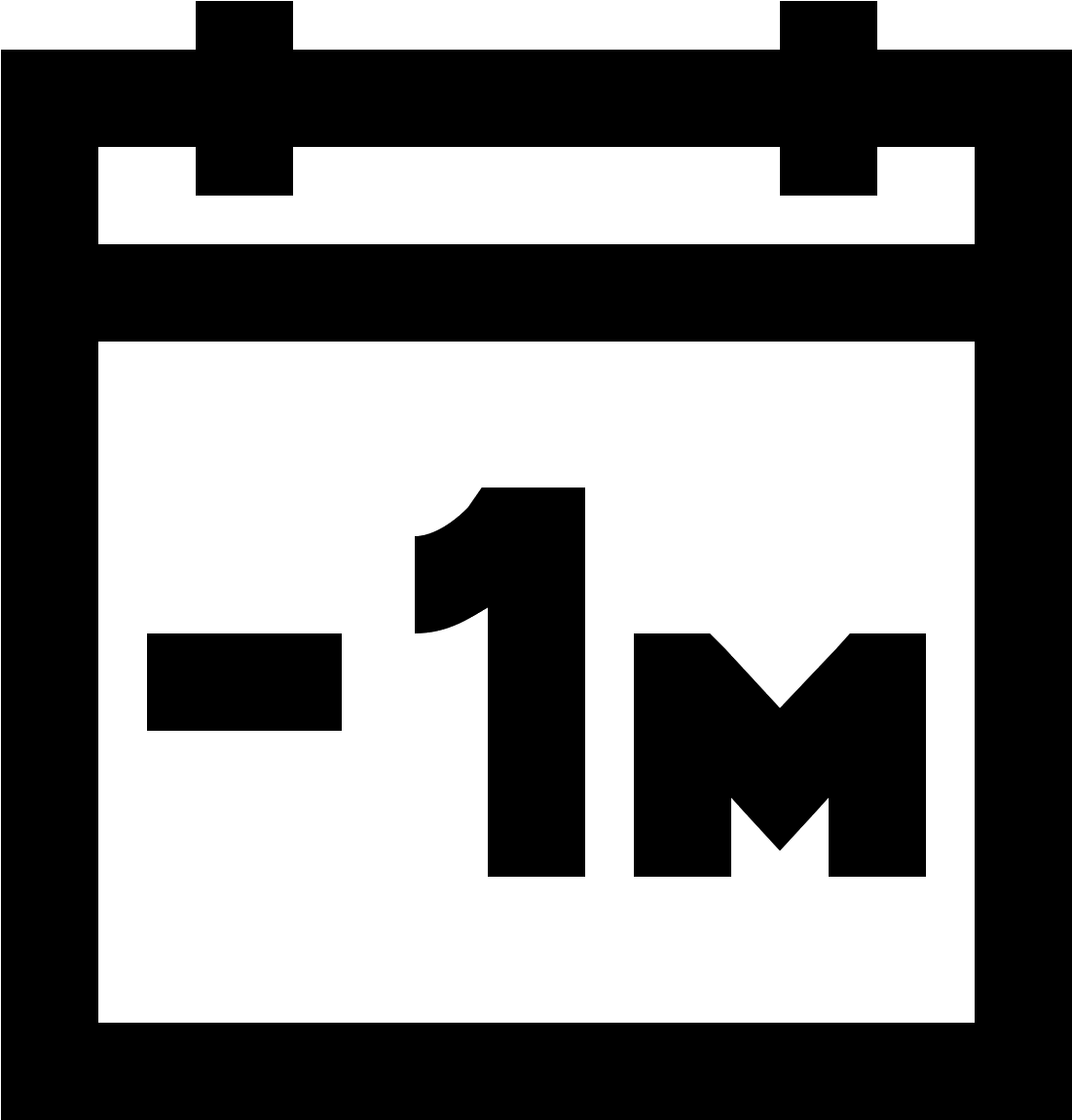 Minus 1 Miesiąc Icon - Calendario Png (1600x1600), Png Download