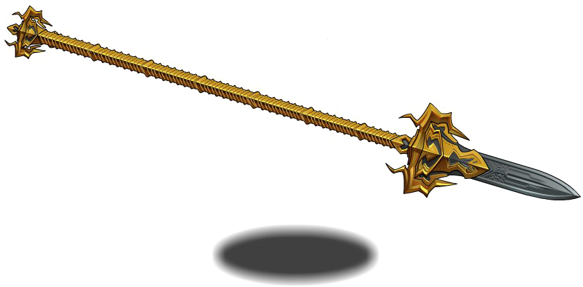 Medieval Spear Free Png Image - Aqw Golden Spear (885x428), Png Download