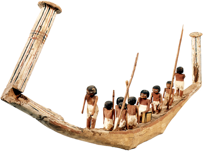 Position In The Museum - Egyptian Boat Transparent Background (650x484), Png Download