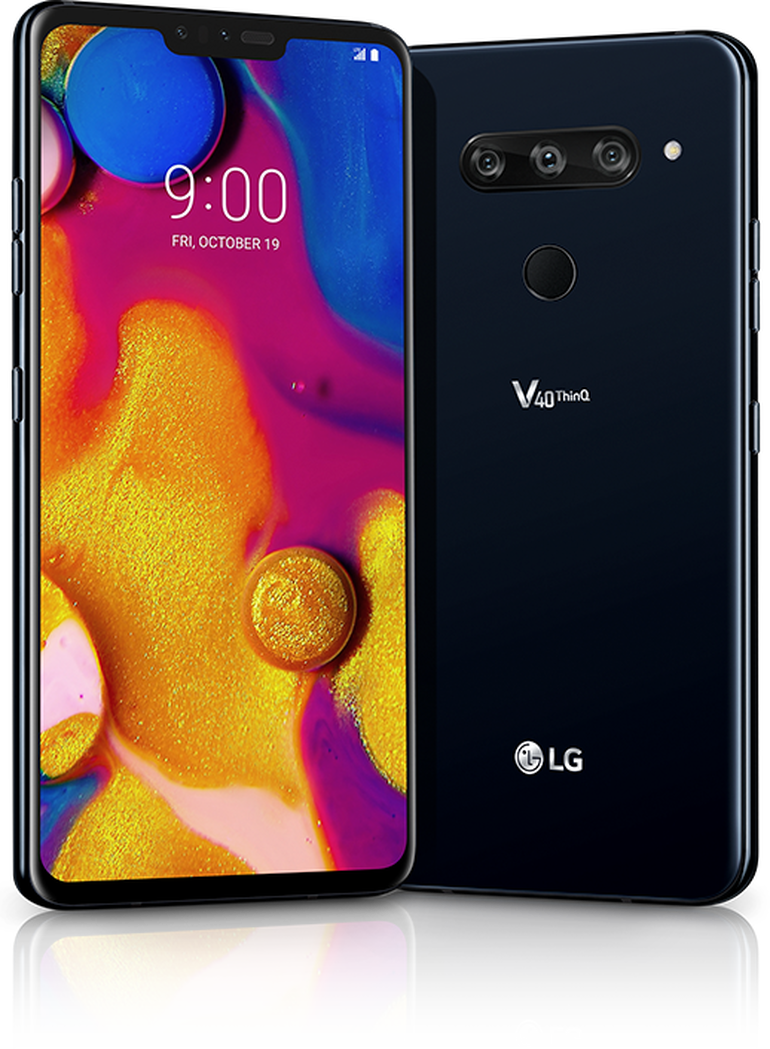 Lg V40 Black - Lg Thinq (770x1049), Png Download