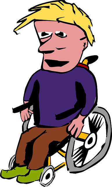 Wheelchair, Handicap, Human, Aid, Chair, Man - Cartoon Boys In Wheelchairs Transparent (386x640), Png Download