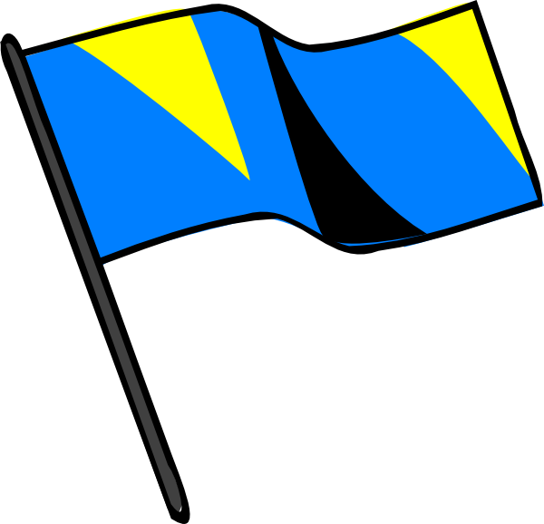 Blue Gold Black Flag Svg Clip Arts 600 X 578 Px (600x578), Png Download