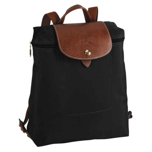 Long Champ Black Backpack (500x500), Png Download