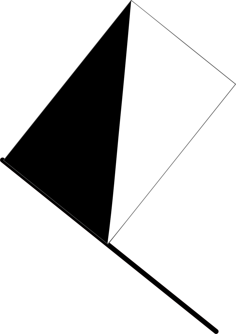 Download Half Black Flag Black And White Flag F1 PNG Image with No