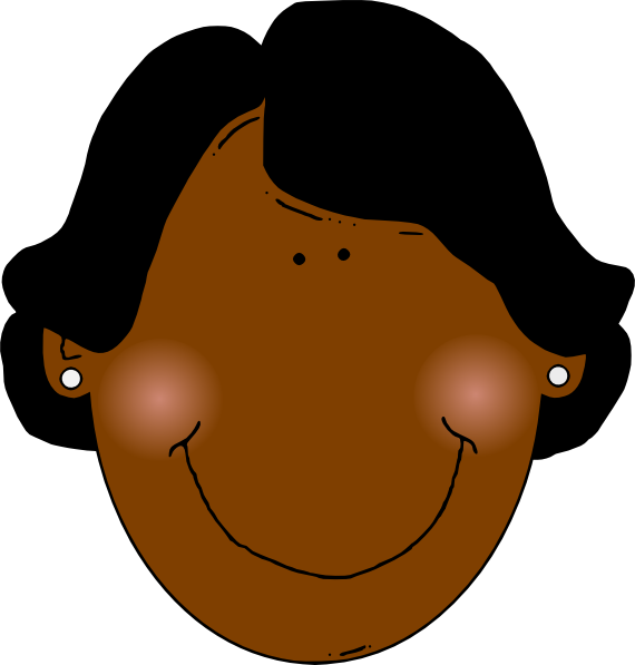 Black Women Clip Art - Black Woman Face Clipart (570x597), Png Download