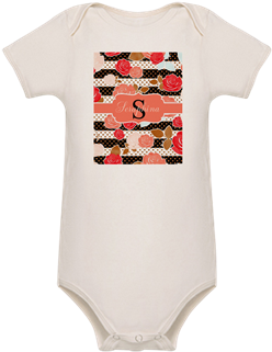 Coral Watercolor Floral Monogram Body Suit - Lord Of The Rings Baby Clothes (350x350), Png Download