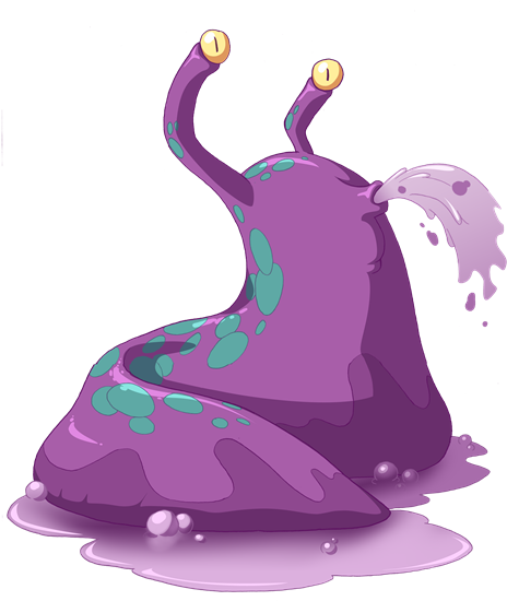 Purple Slug (485x598), Png Download