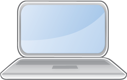 Computer Laptop Silver - Laptop Clip Art (441x289), Png Download