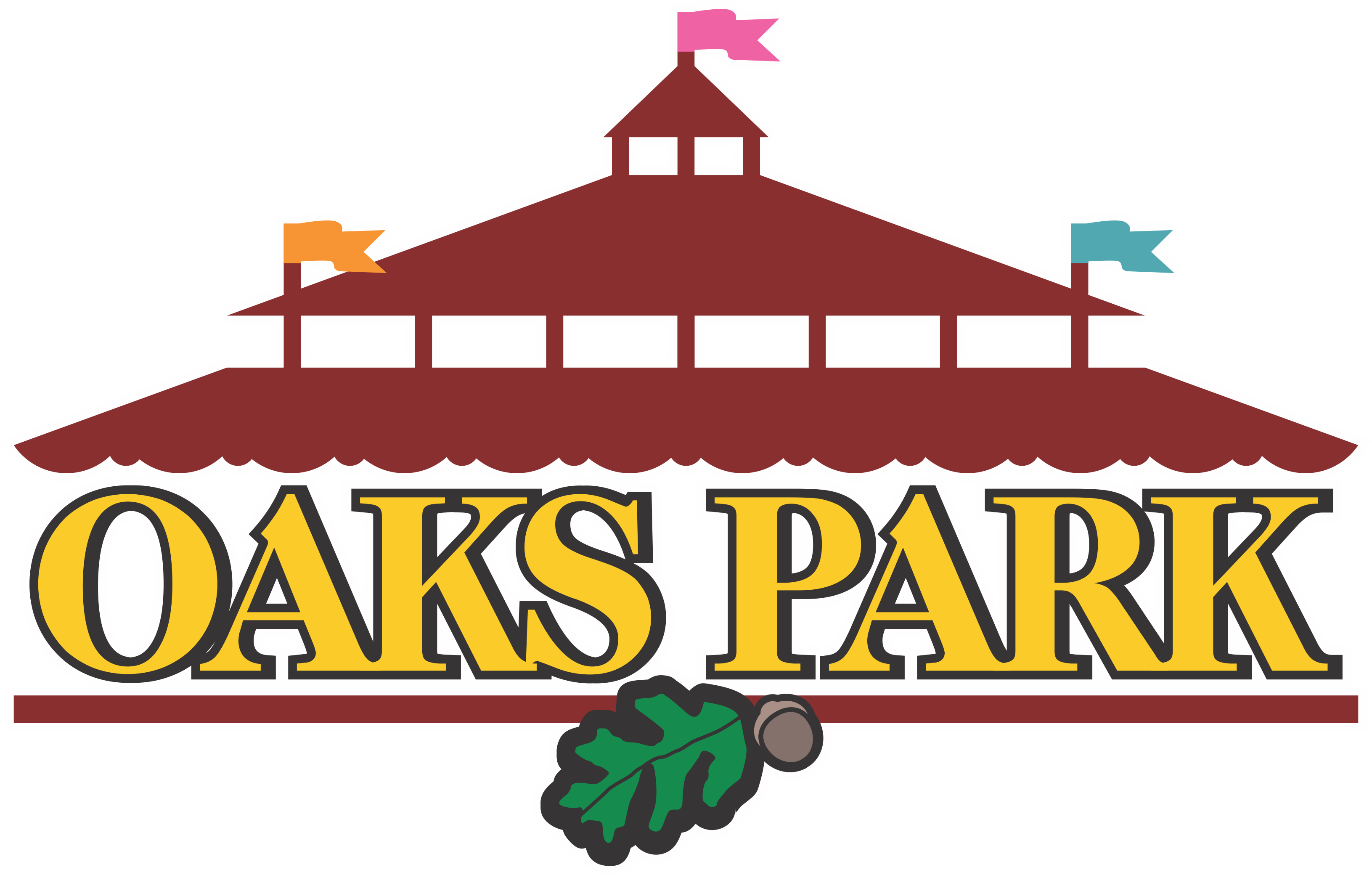 General Inquiries - Oaks Amusement Park (3262x2080), Png Download
