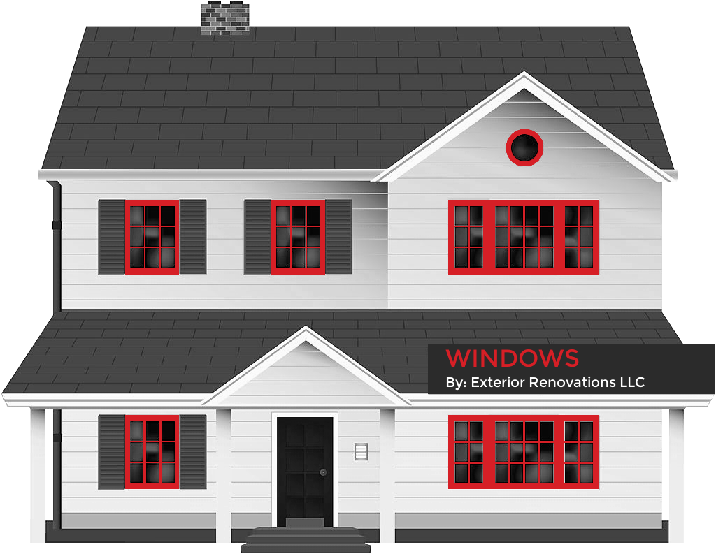 Window Services - House (1024x793), Png Download