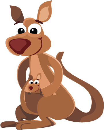 Kangaroo - 袋鼠 考 拉 (479x470), Png Download