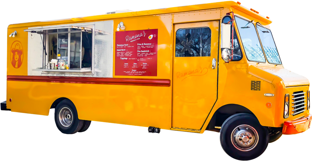 Truck - Ramona's Hummus & Pita (1000x750), Png Download