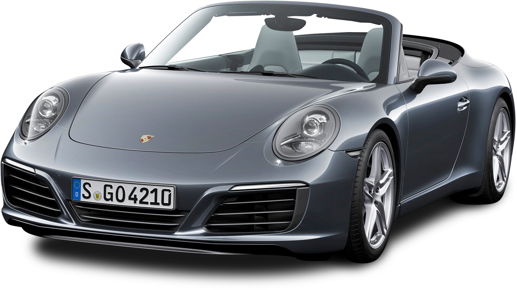 Grey Porsche 911 Carrera Car - Porsche 911 Soft Top (1850x1057), Png Download