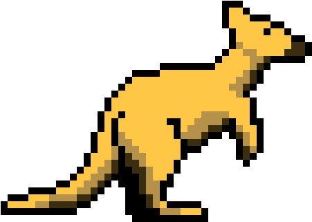 Kangaroo - Pixel Kangaroo (600x430), Png Download