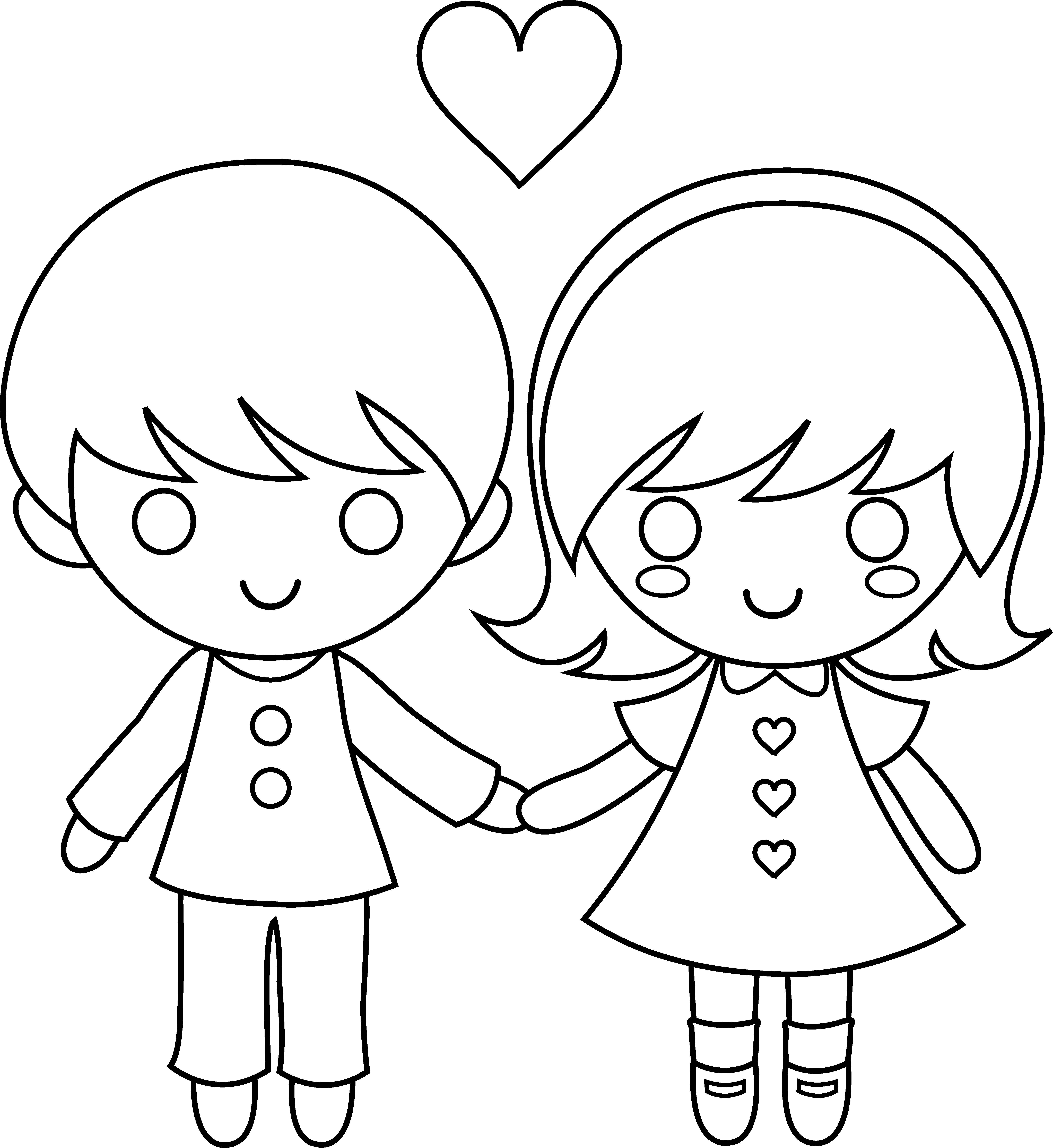Download Child Clipart At Getdrawings Com Free For - Draw A Little Boy And  Girl Holding Hands PNG Image with No Background 