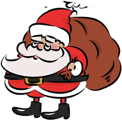 Clipart Library Interview Claus Of His Busy Schedule - Santa Claus (630x472), Png Download